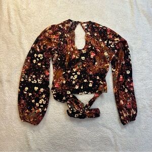Anthropologie Floral Tie-Back Blouse 🌺✨